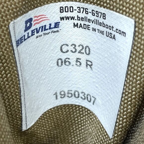 Belleville Military Boots Mens Size 6.5 R C320 Vibram Lace Up Combat Brown Tan main image 4